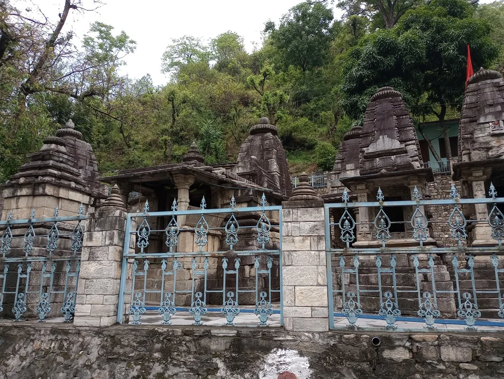 Historic stone temples at Adi Badri in Uttarakhand