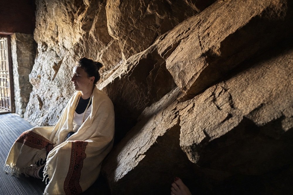 Meditation inside Mahavatar Babaji Cave in the Kumaon Himalayas