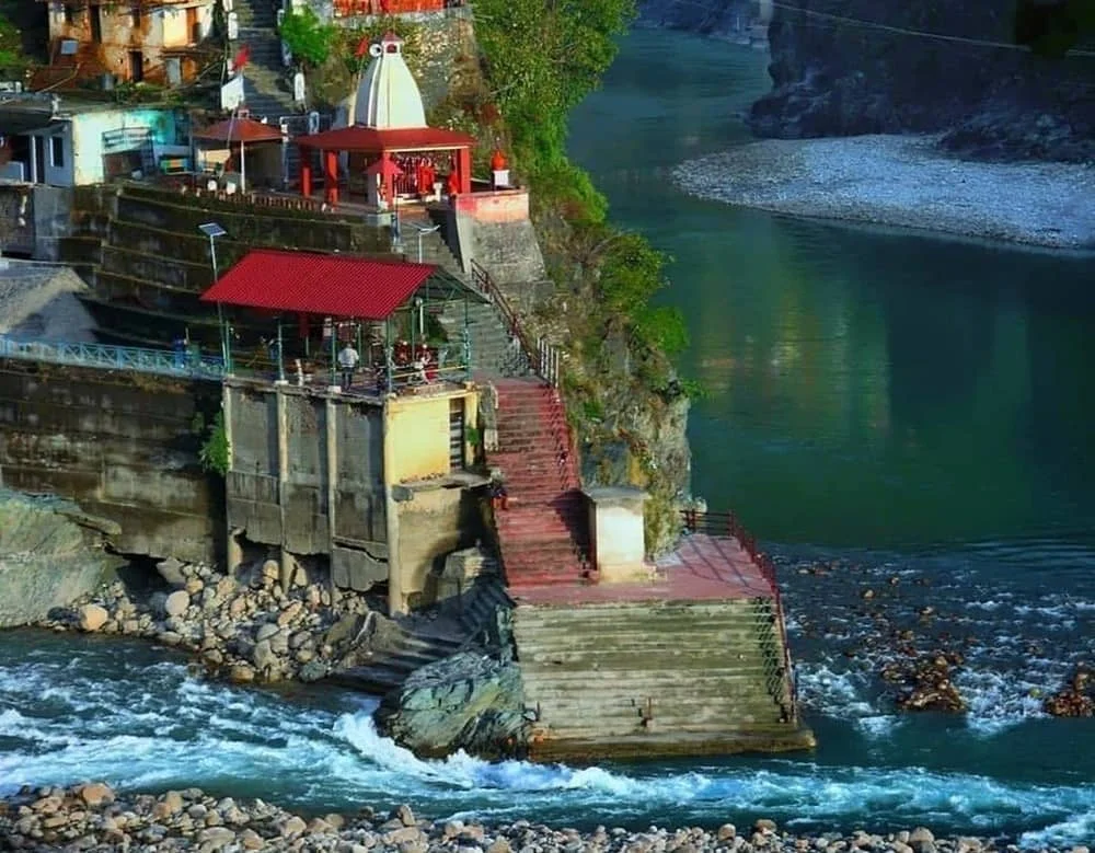 Rudraprayag Sangam where the Alaknanda and Mandakini rivers meet